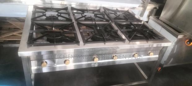 Stainless Steel Kitchen 6 Burner Gas Cooker