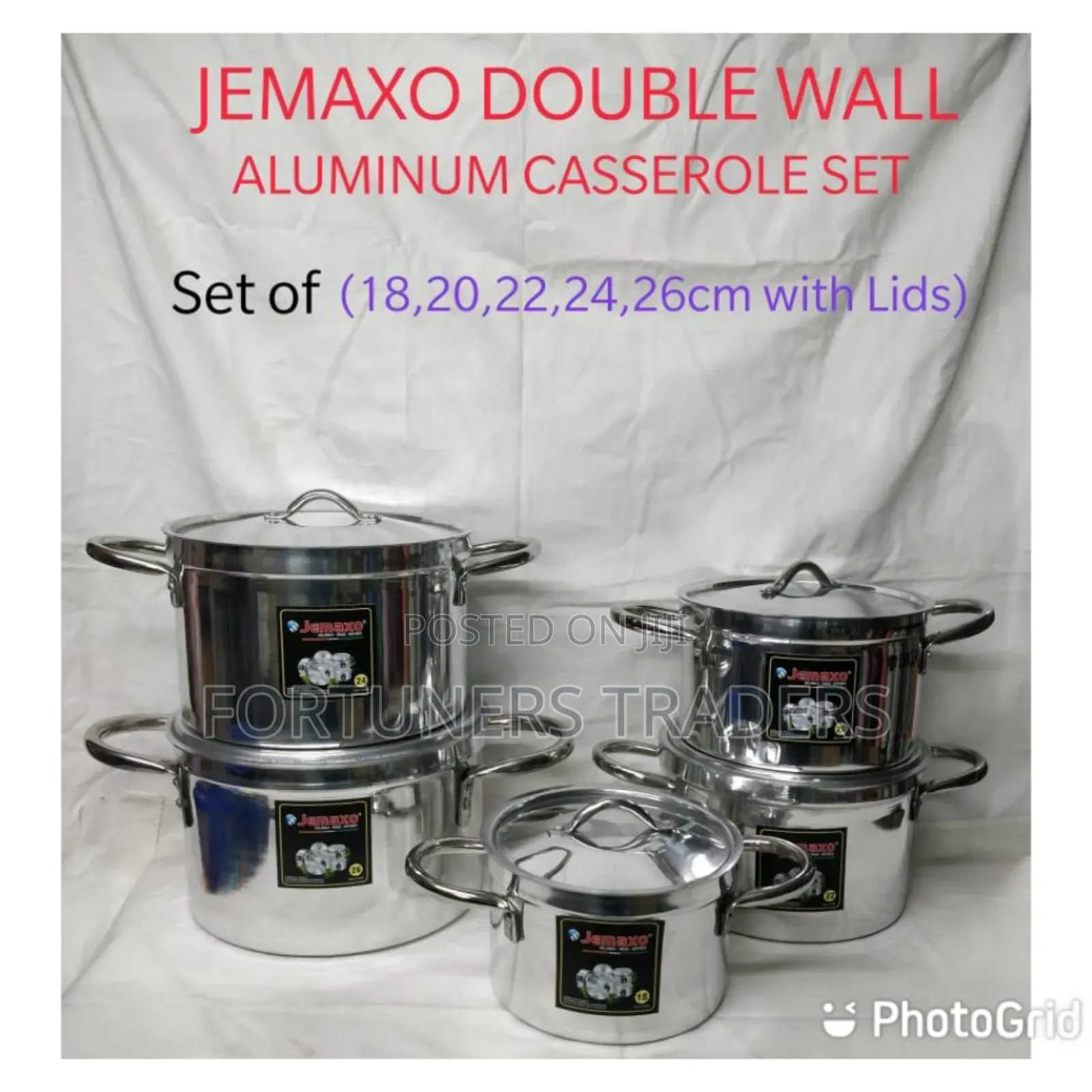Jemaxo Heavt Sufuria With Lids