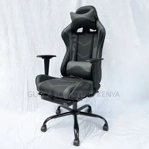 Office Chairs: Modern Black Grey Gaming Leather Chair