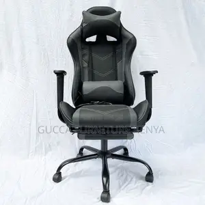 Office Chairs: Modern Black Grey Gaming Leather Chair