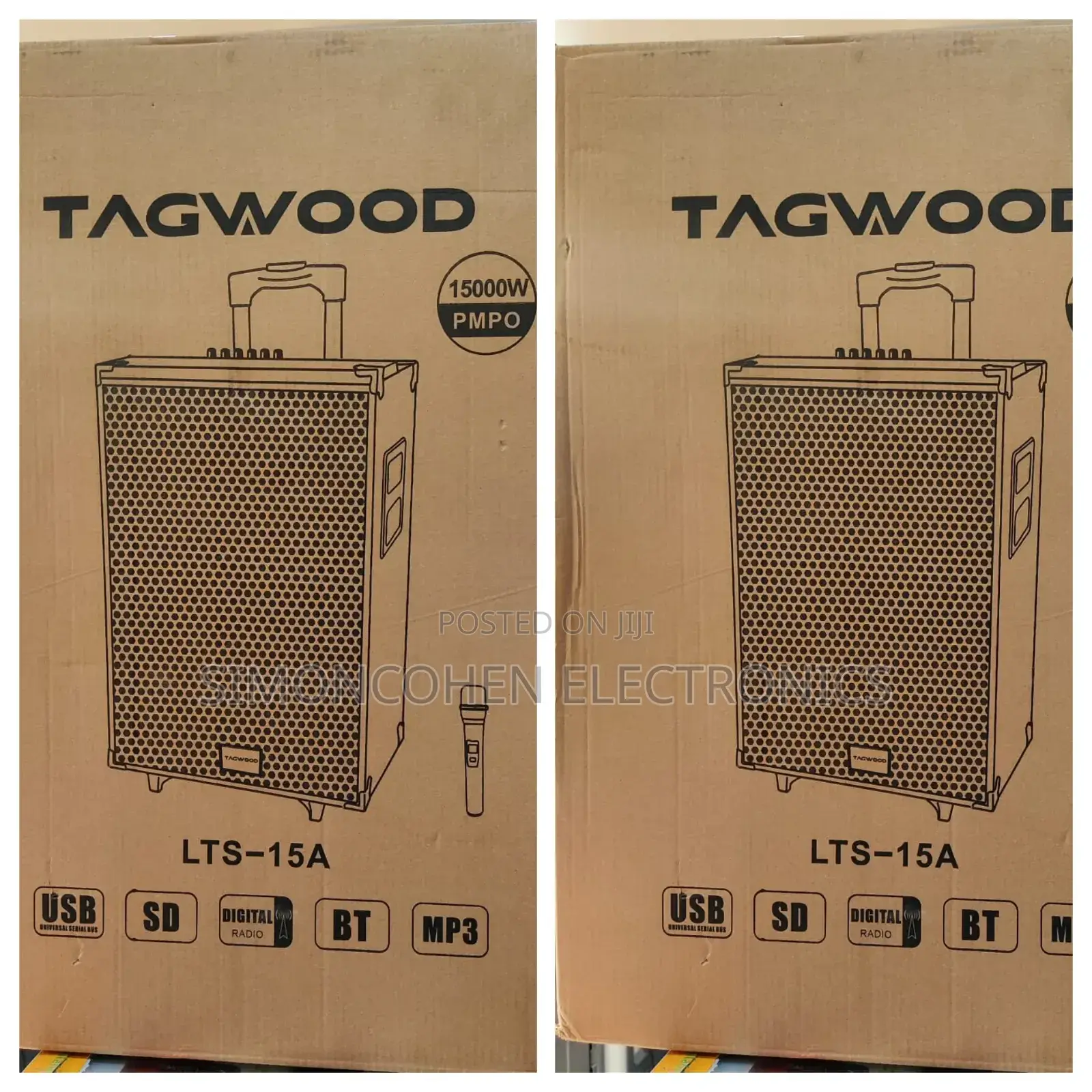 Tagwood 15 Inches Trolley Speaker