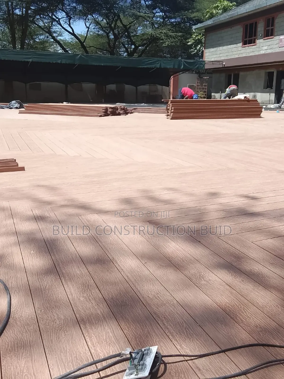 Outdoor Antislip WPC Decking Flooring in Kenya.