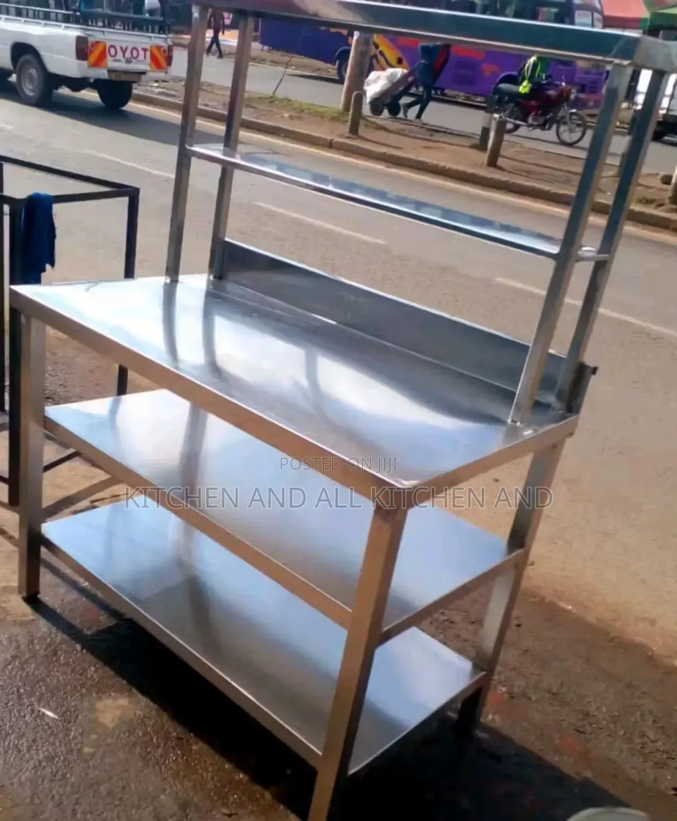Stainless Steel Table With Racks