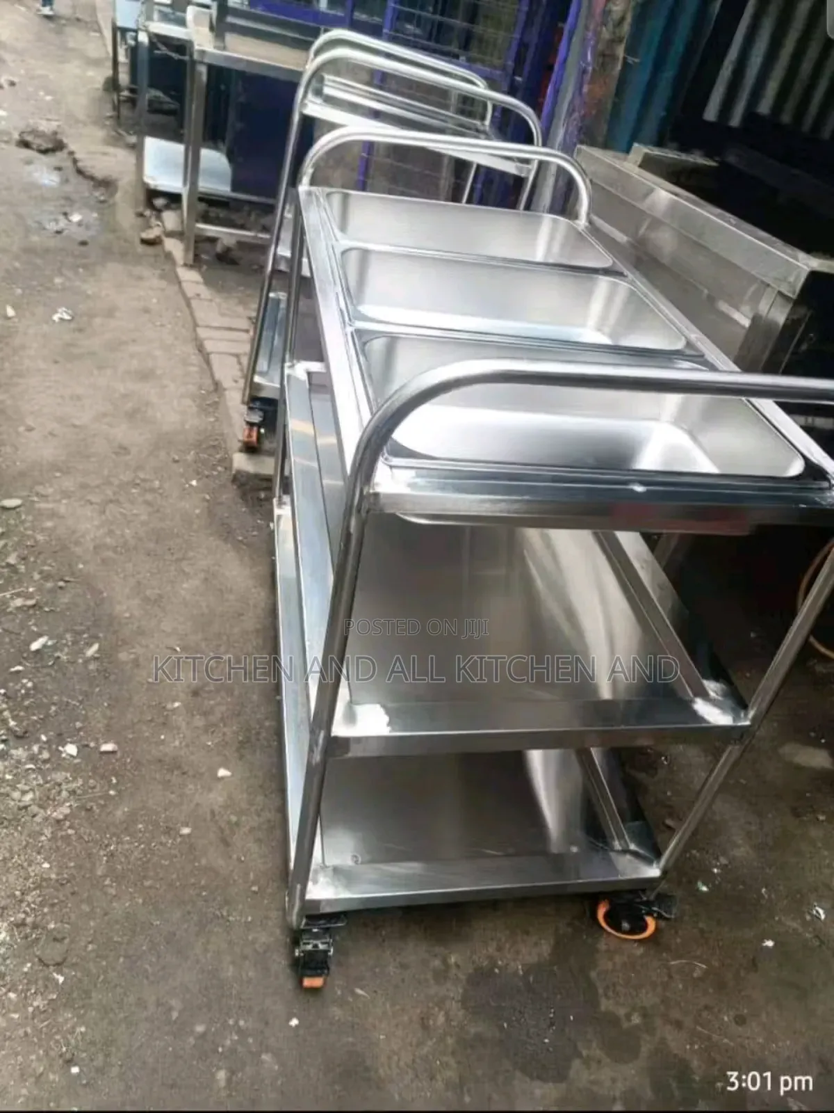 Hygienic Stainless Steel Cafeteria Carts