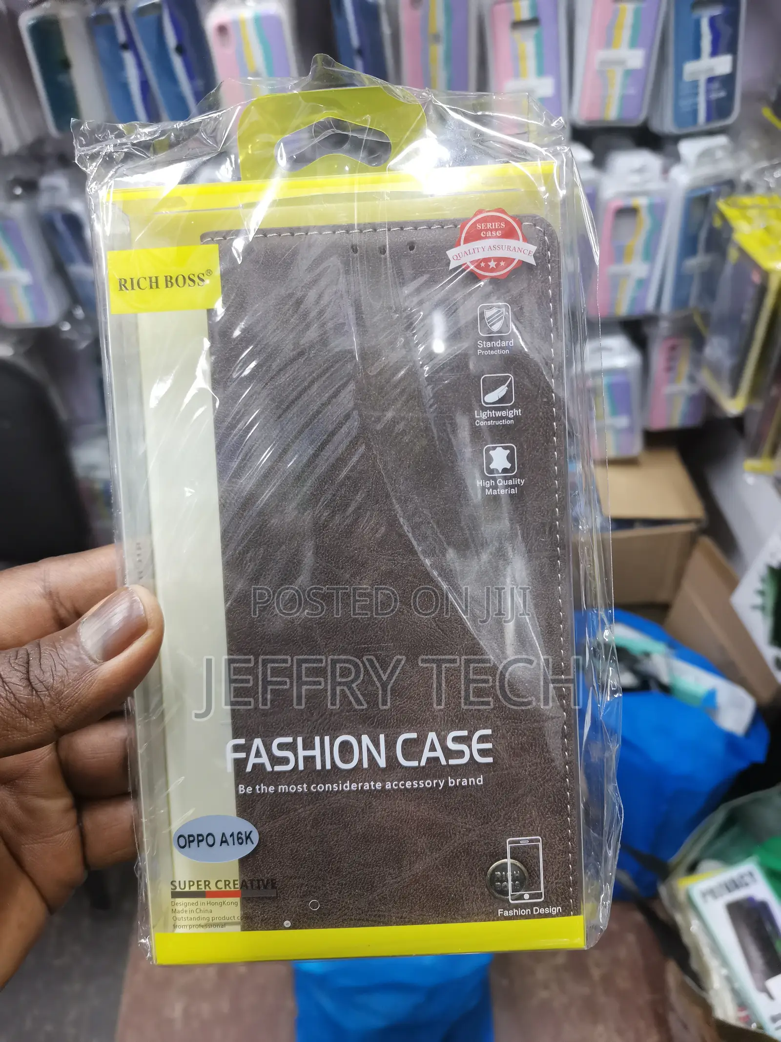 Mobiclonics Colour Richboss Flip Cover for Oppo A16k -Brown