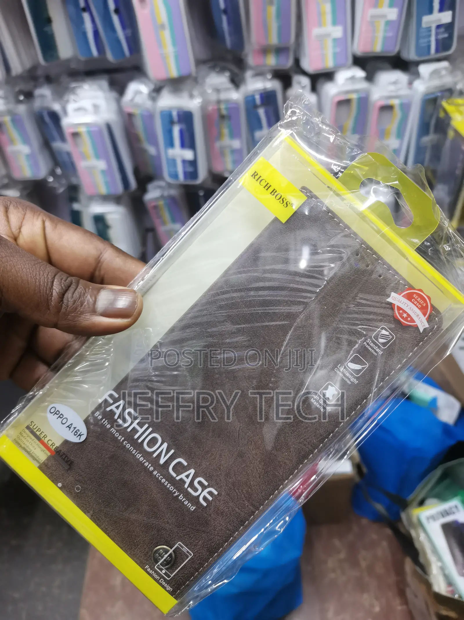 Mobiclonics Colour Richboss Flip Cover for Oppo A16k -Brown