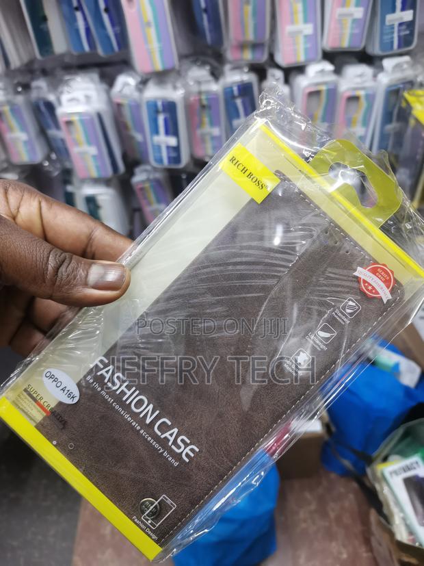 Mobiclonics Colour Richboss Flip Cover for Oppo A16k -Brown - thumbnail 2