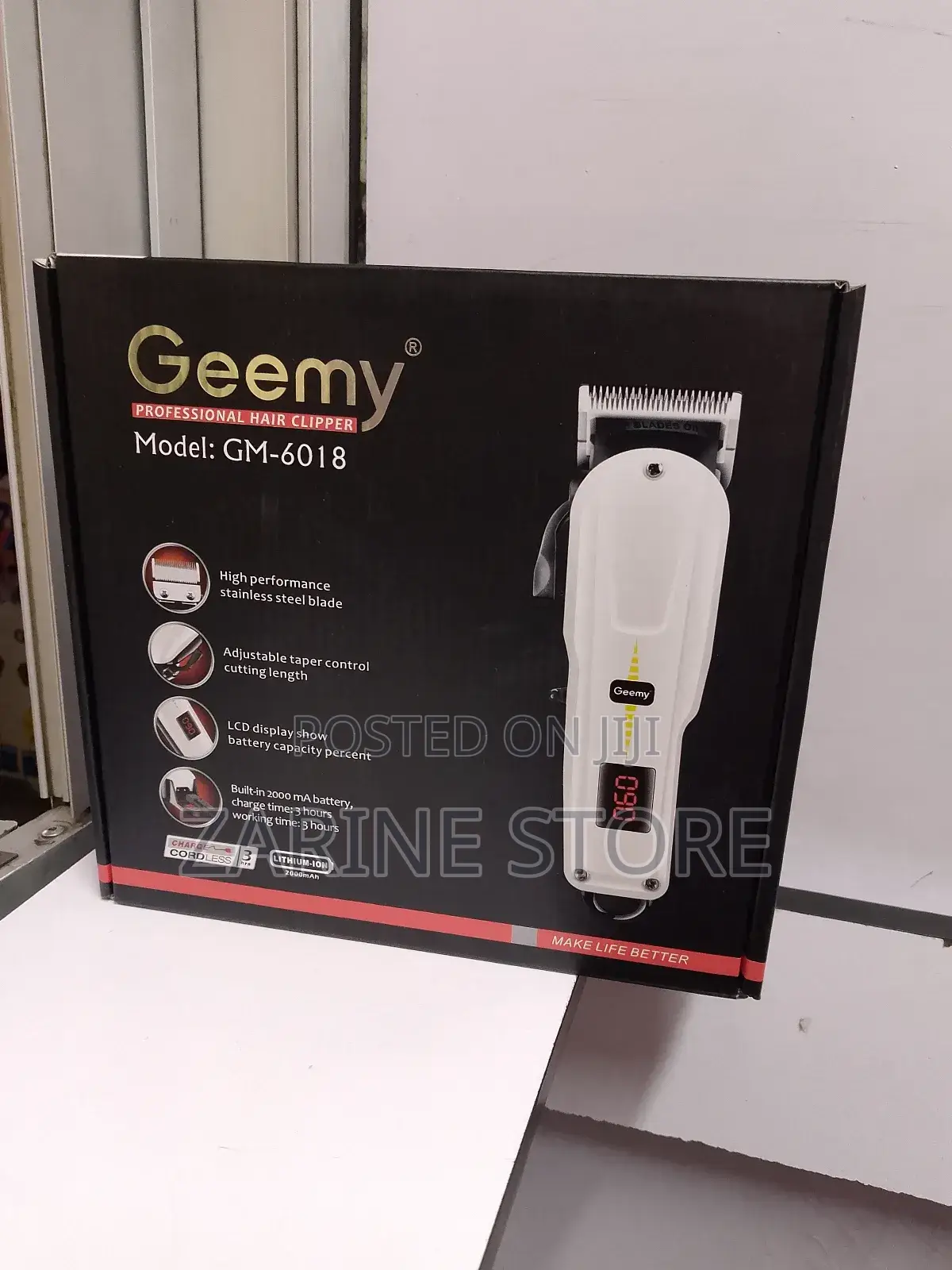 Geemy Rechargeable Professional Clipper With Blade Stainless