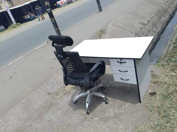 Office Desk, Study Desk And Secretarial Headrest Chair