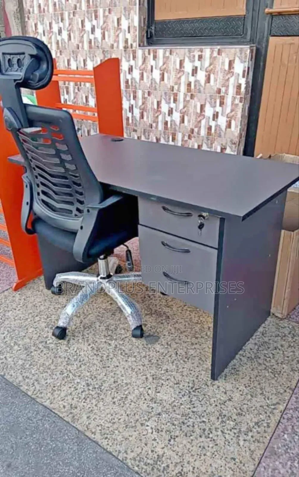 Study Desk, Office Desk And Secretarial Headrest Chair