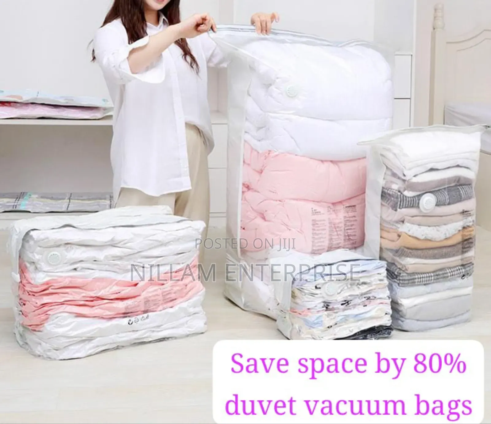 *5pcs Set No Pump Needed Vacuum Storage Bags