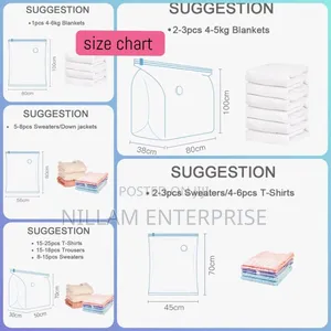 *5pcs Set No Pump Needed Vacuum Storage Bags