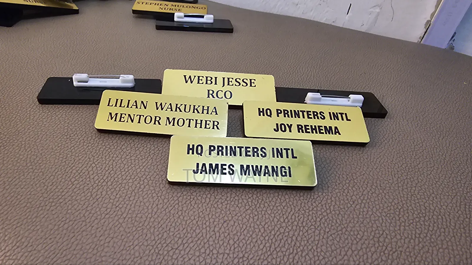 Golden Name Tags