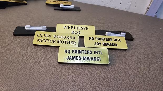 Golden Name Tags