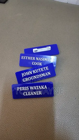 Blue Name Tags