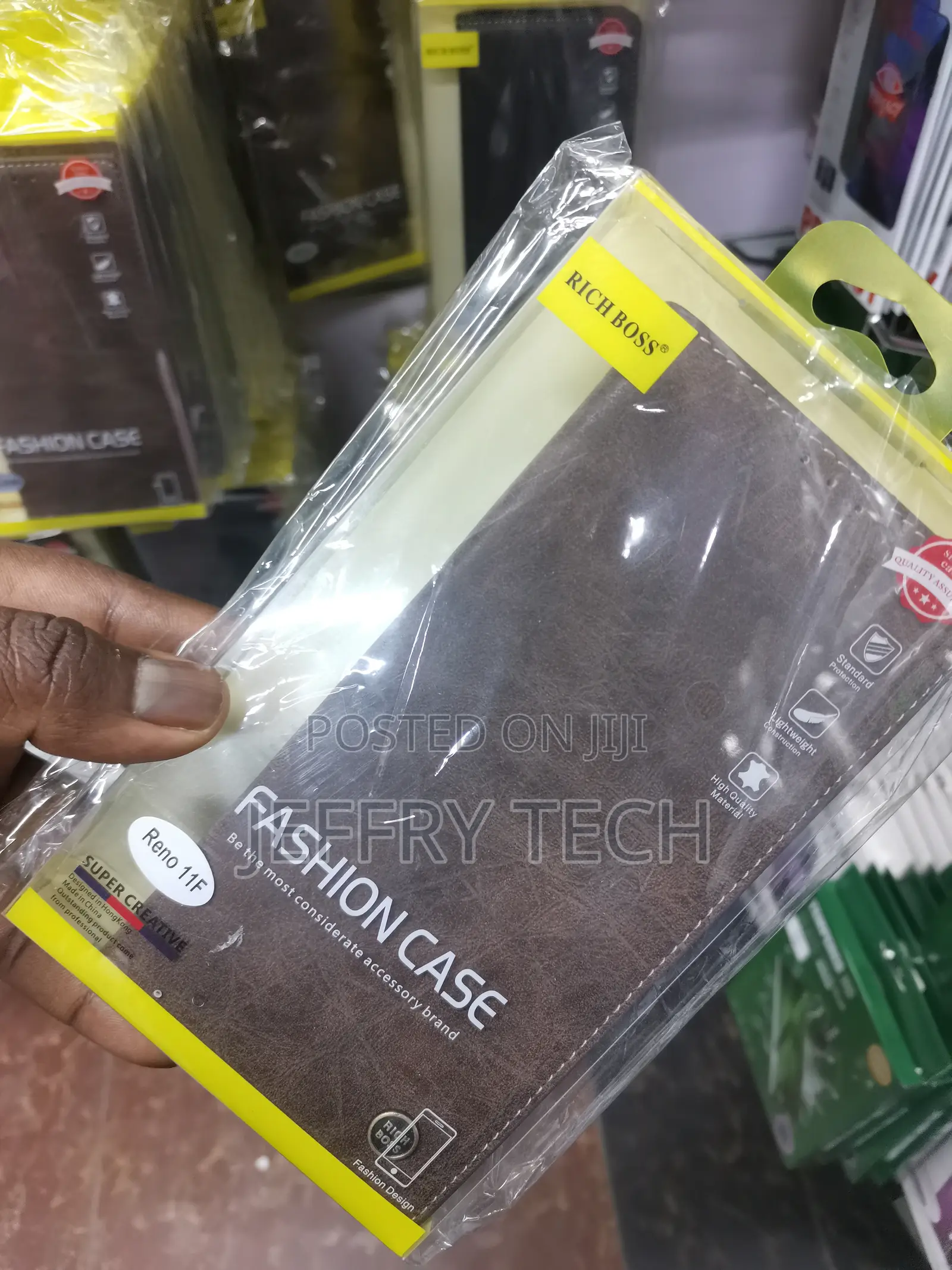 Realtech Premium Rich Boss Flip Cover for Oppo 11f-Brown