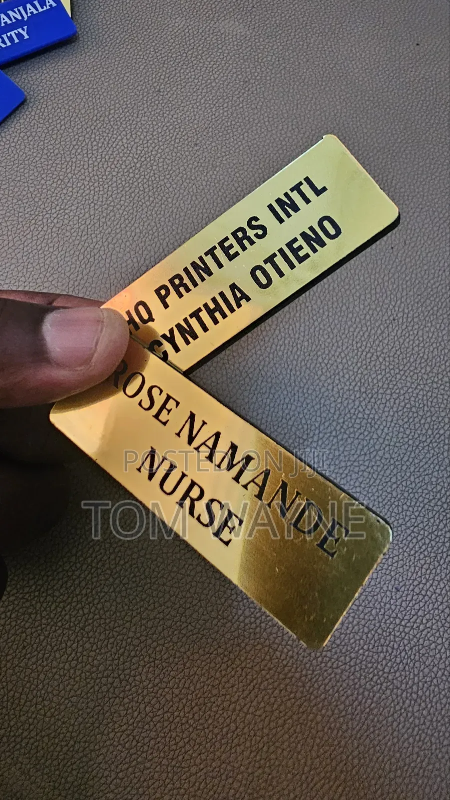 Golden Office Name Tags