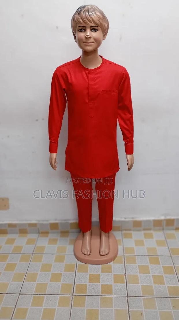 Boys Red African Suit