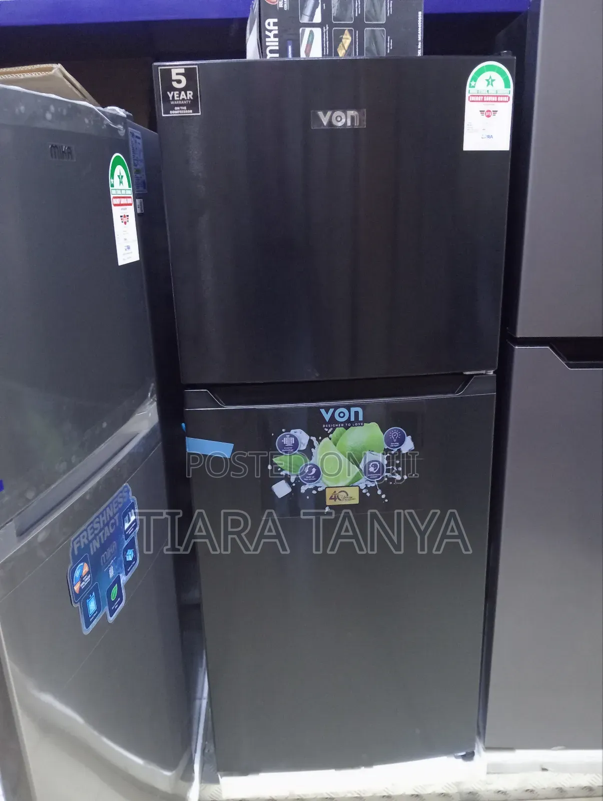 Von VRT 182 Litres No Frost Double Door Fridge