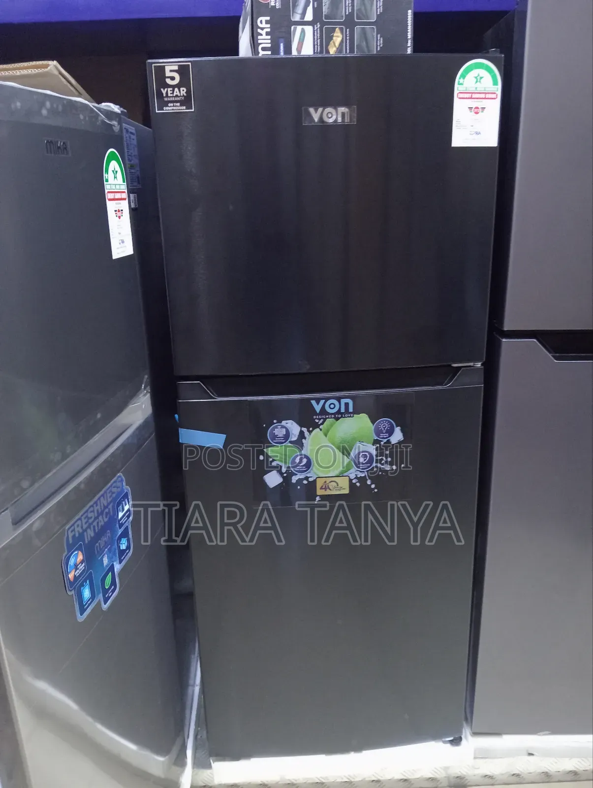 Von VRT 182 Litres No Frost Double Door Fridge