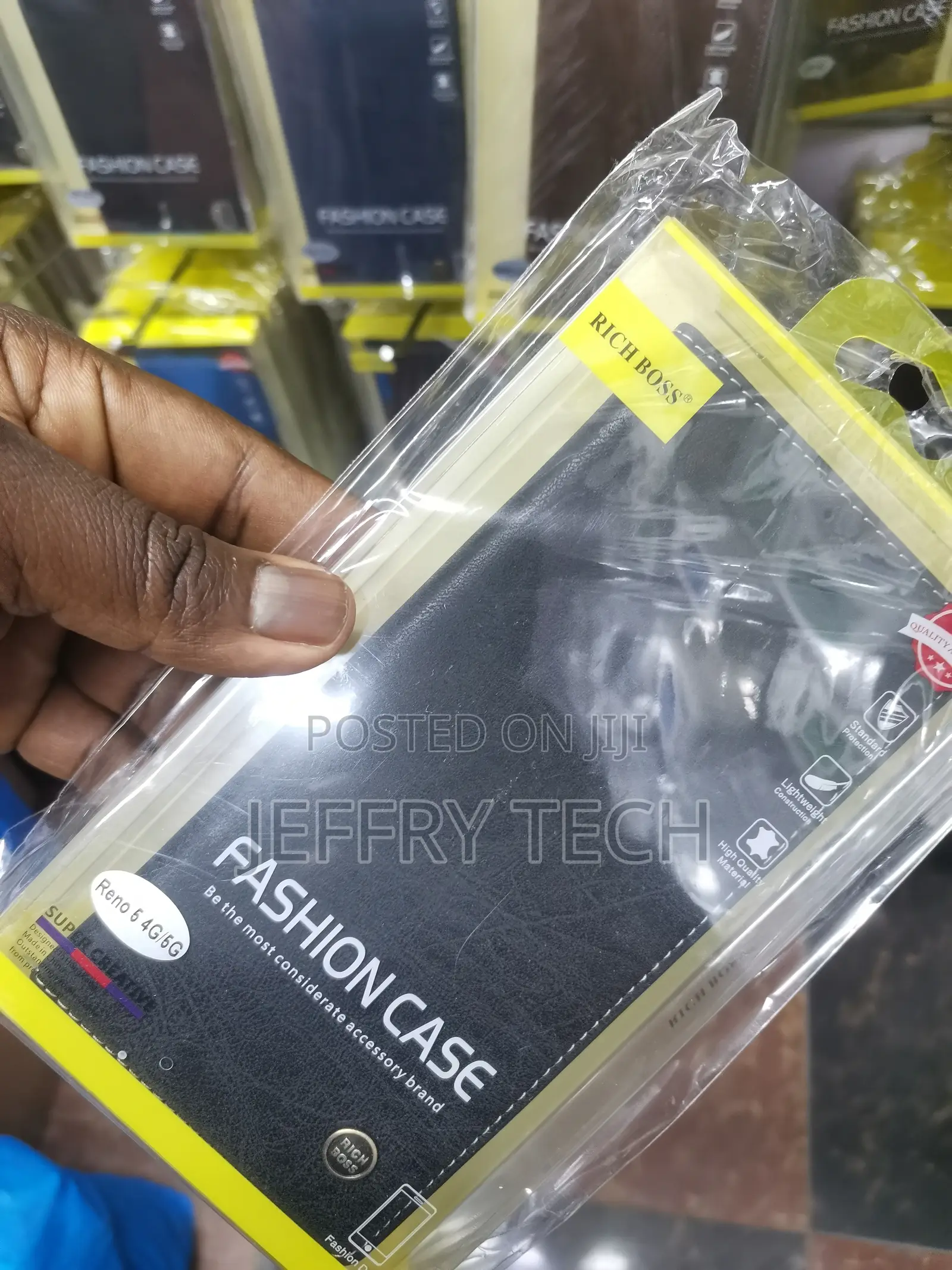 Shopsji Flip Cover for Rich Boss Leather Case for Reno 5 4g