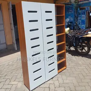 White Dark Walnut Shoe Rack