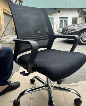 Office Chairs: Office Captain Mesh Solid Staff Chair