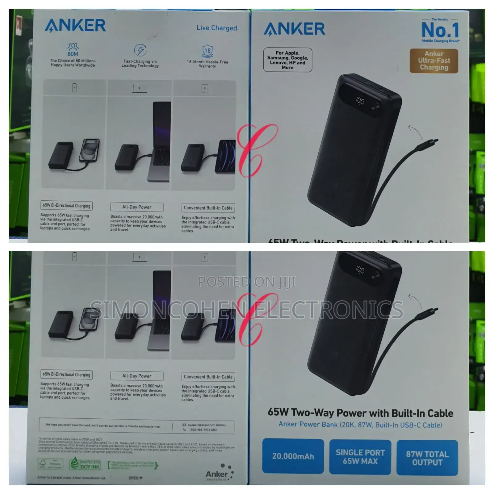 Anker 20,000mah Ultra Fast Charging Power Bank