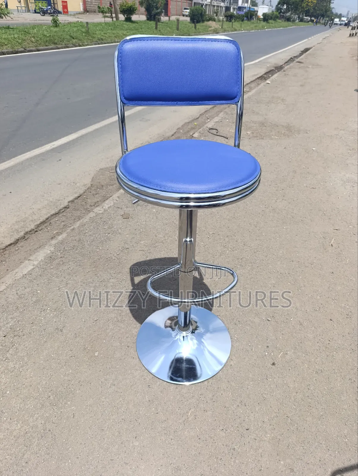 Blue Adjastable Stool
