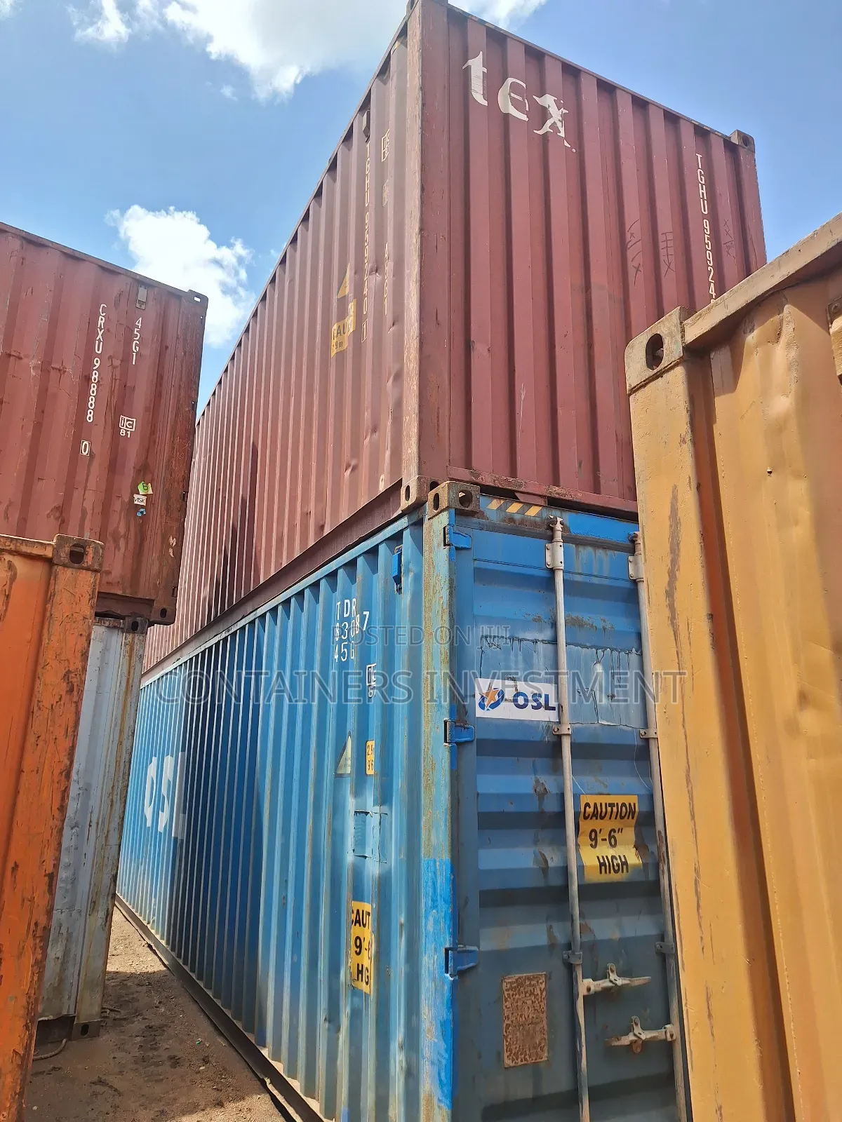 40ft Lowcube Containers- 8.6ft High