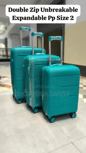 Double Zip Unbreakable Rubber Suitcase