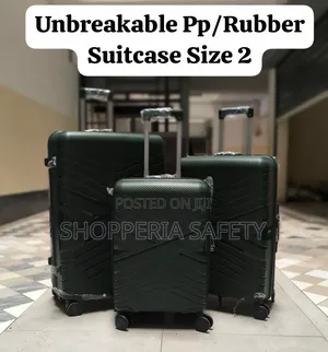 Double Zip Unbreakable Rubber Suitcase