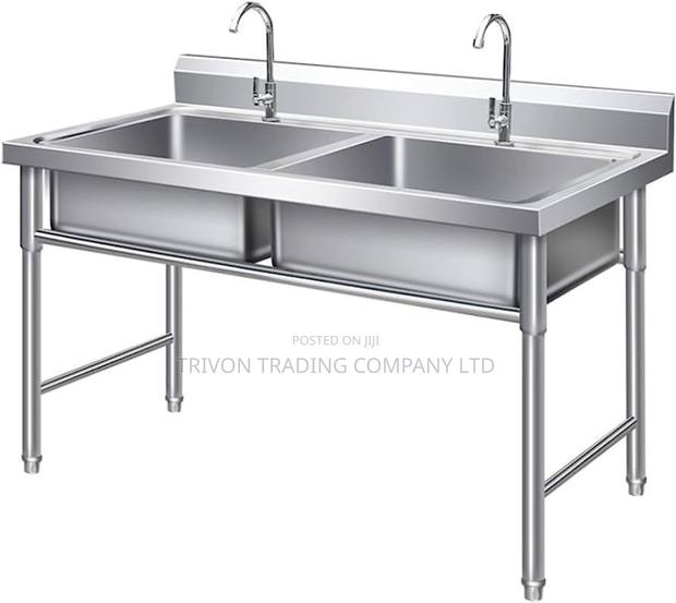 Stainless Steel Double Bowl Sink – Heavy-Duty Spacious