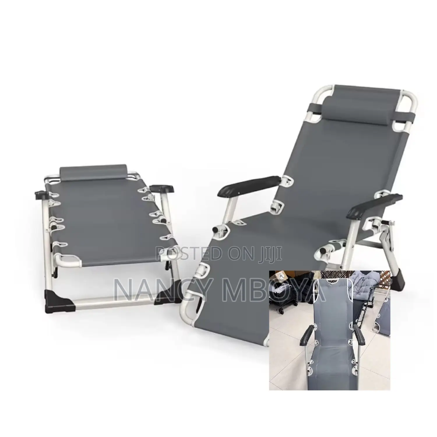 2 in 1 Stylish Foldable Outdoor Chair/Bed Light Weight