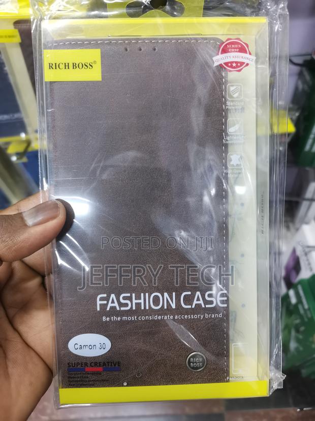 Relaxtoo Richboss Leather Case for Tecno Camon 30 -Brown - main view