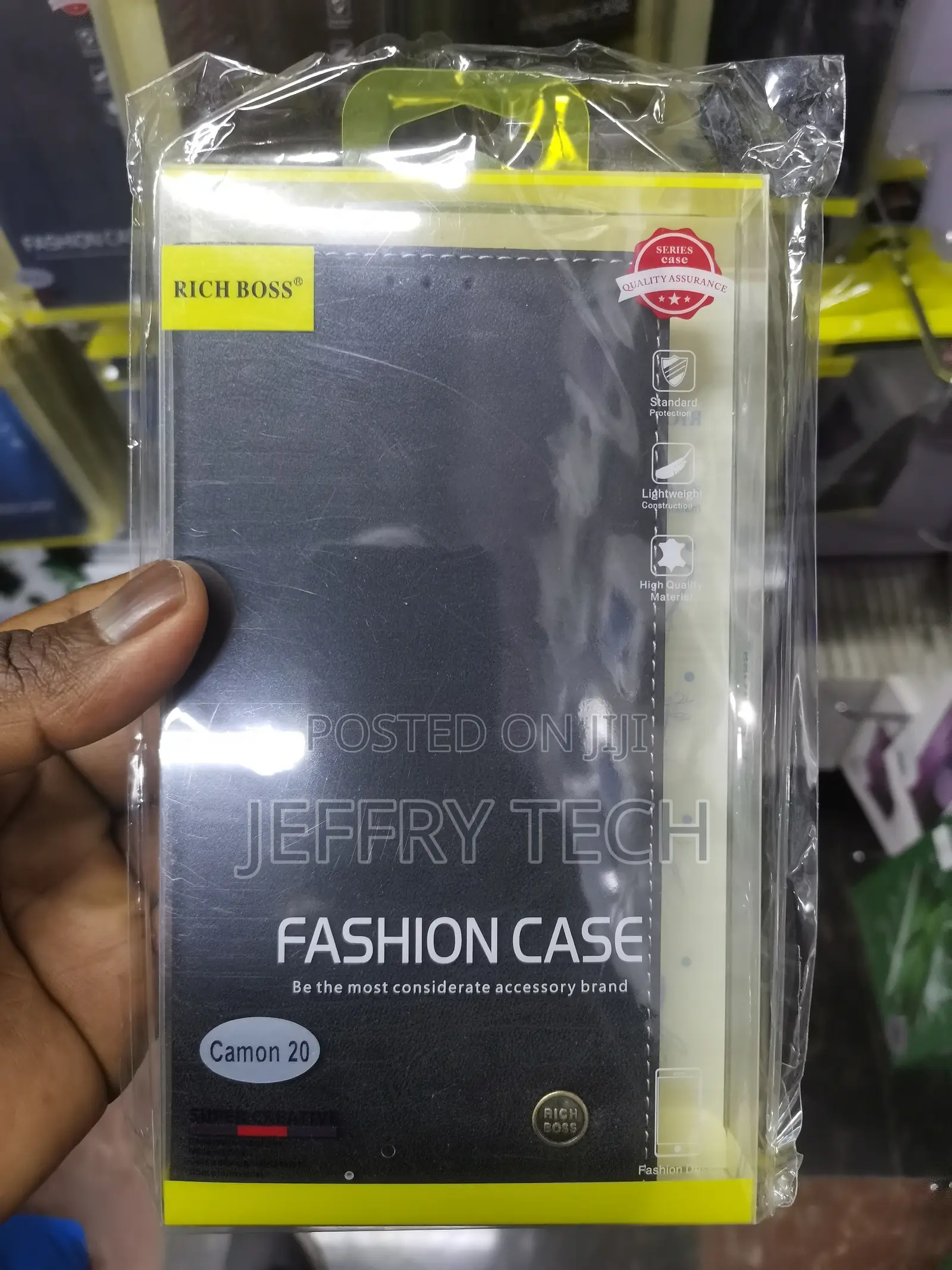 Paara Richboss Flip Leather Case for Tecno Camon 20 -Black