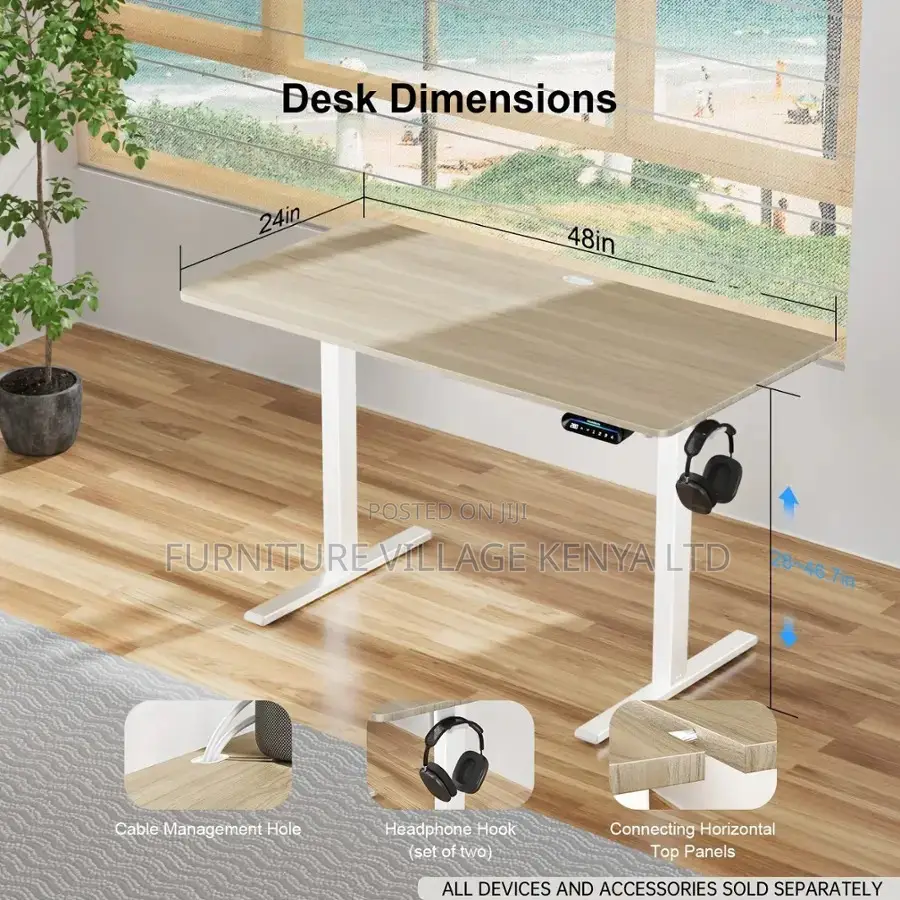 Office Desk: Electronic Height Adjustable Office Desk