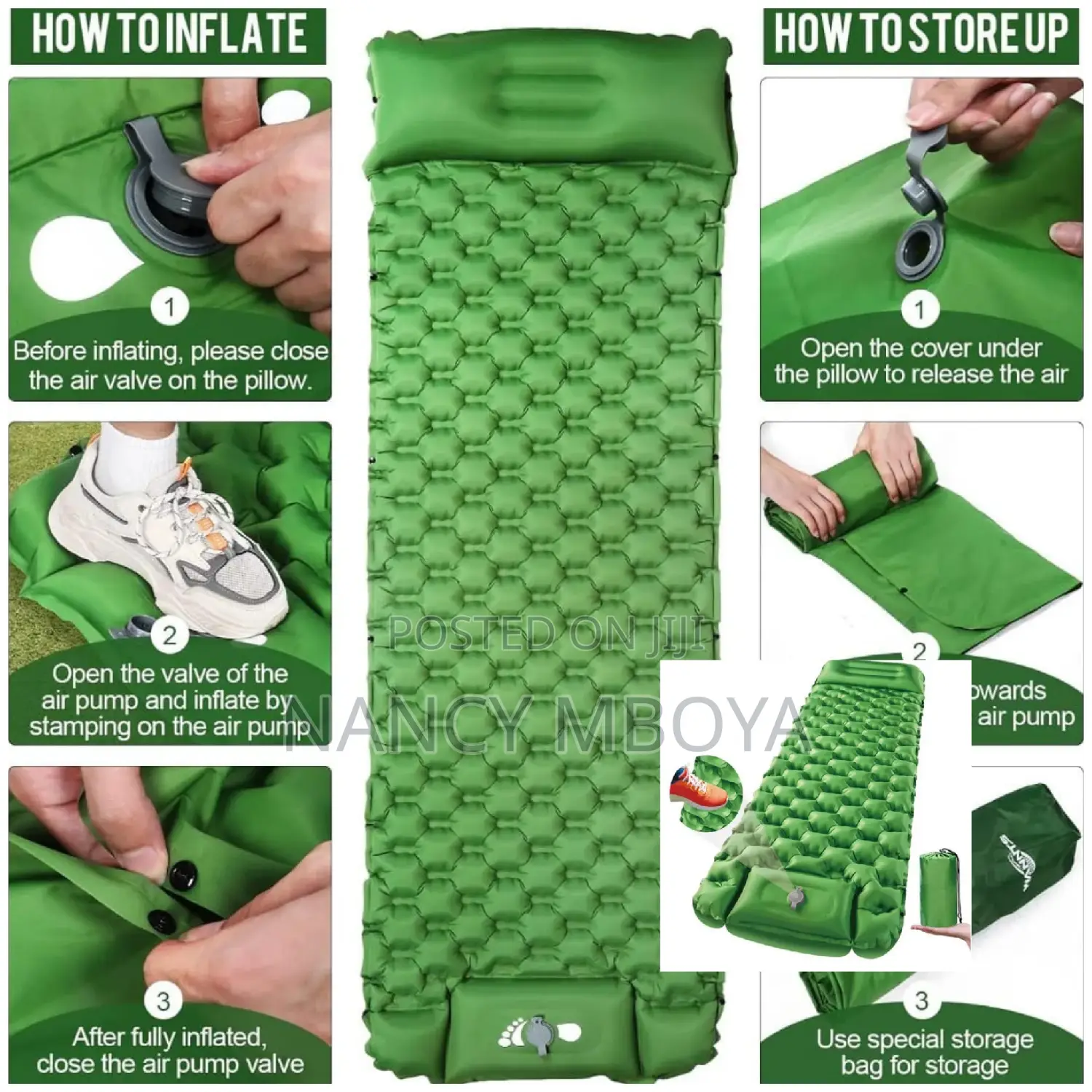 Foot Press Sleeping Mat,/ Pad With Inbuilt Pump