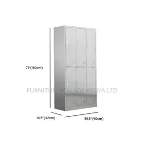 Office Cabinet: 9 -Locker Supplier Gray Gym Storage Cabinet