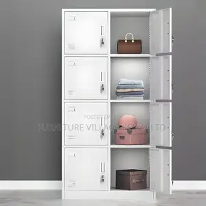 Office Cabinet: 9 -Locker Supplier Gray Gym Storage Cabinet