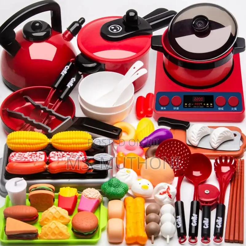 61pcs Kids Kitchen Cookware Playset Toy Set for Cooking*