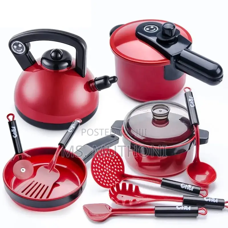 61pcs Kids Kitchen Cookware Playset Toy Set for Cooking*