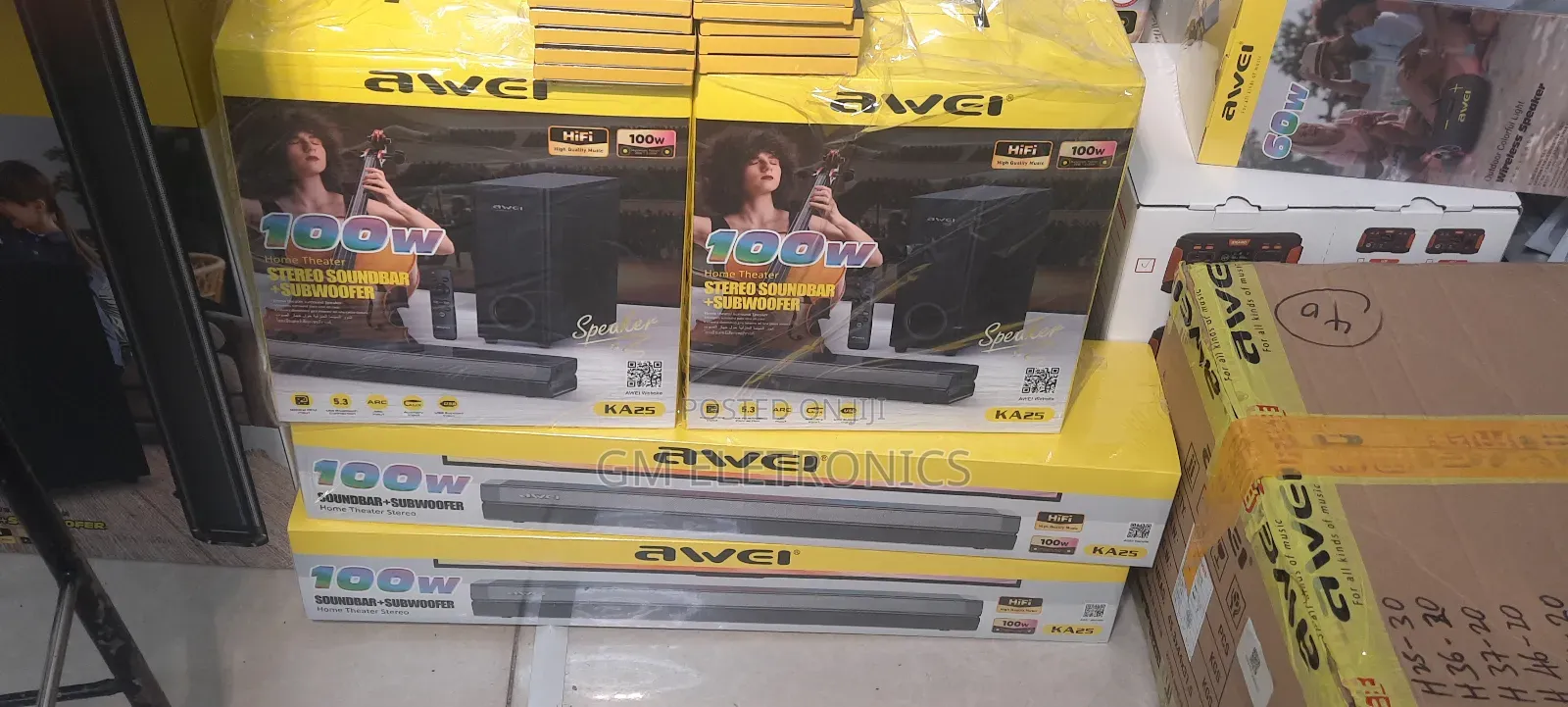Awei Ka25 100w Home Theater Stereo Soundbar With Subwoofer.