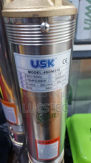 Usk 4sdmsubmersible Water Pump – 0.75hp, 69l/Min, 62m Head