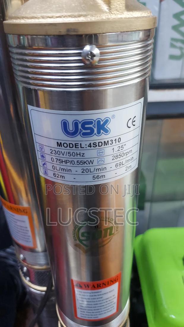 Usk 4sdmsubmersible Water Pump – 0.75hp, 69l/Min, 62m Head