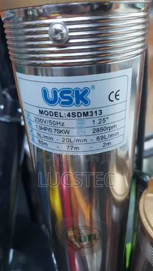 Usk4sdm313  Submersible Water Pump – 1hp, 69l/Min, 85m Head