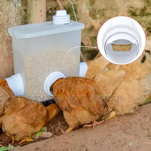 Chicken Feeder Ports Rain Proof Gravity Feed Kits for Bucket