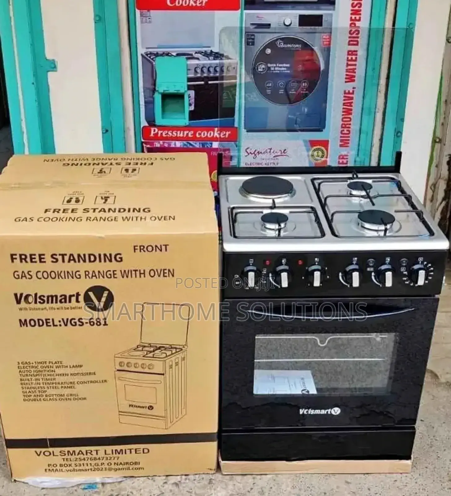 Cooker 3+1 Standing Saratech With Electric Oven