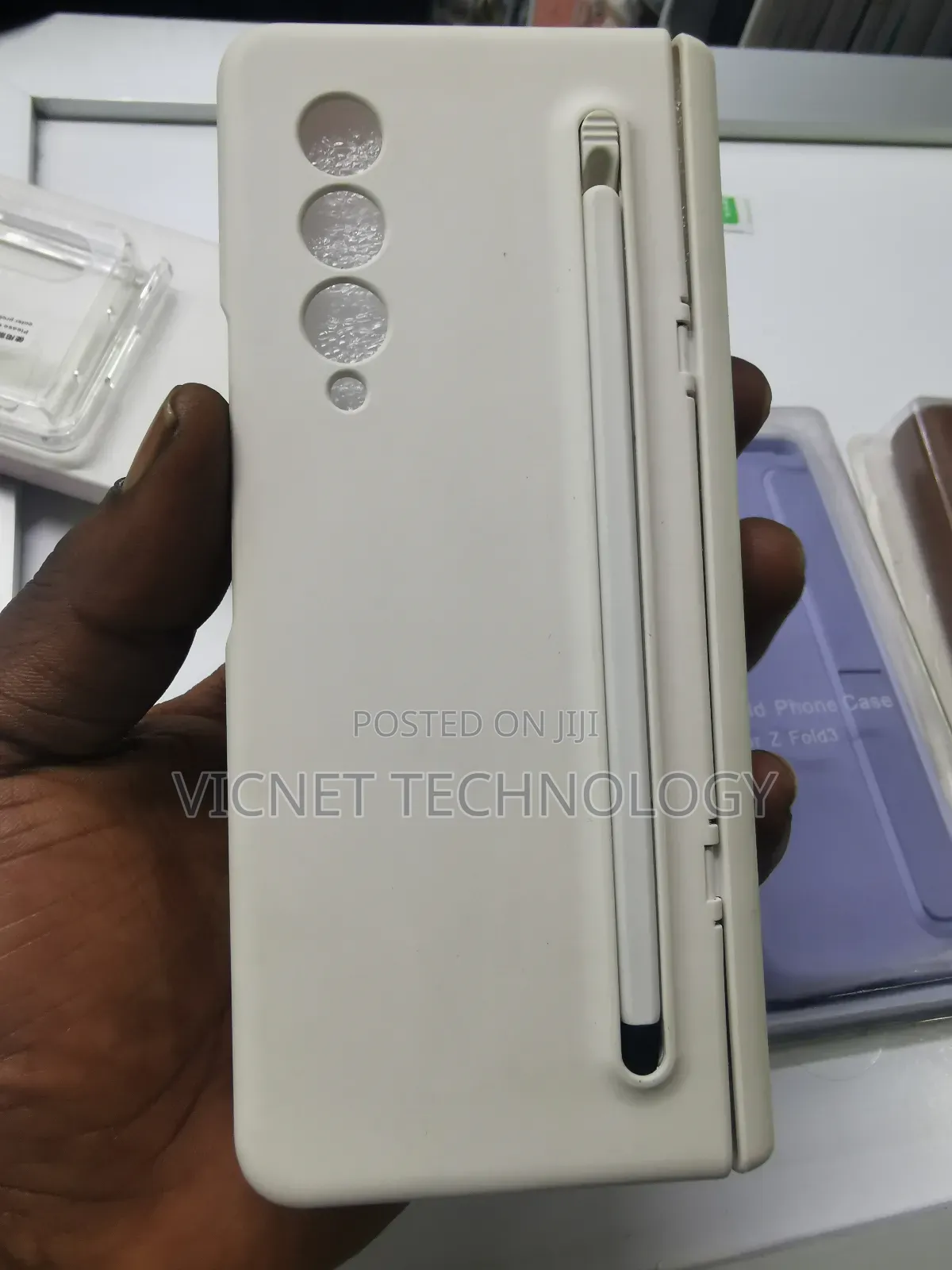 Samsung Fold Back Cover With S-Pen and Screen Protector