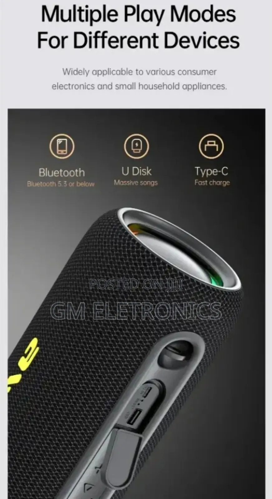 Awei Ka33 Bluetooth Speaker 26w, Waterproof -RGB Lighting